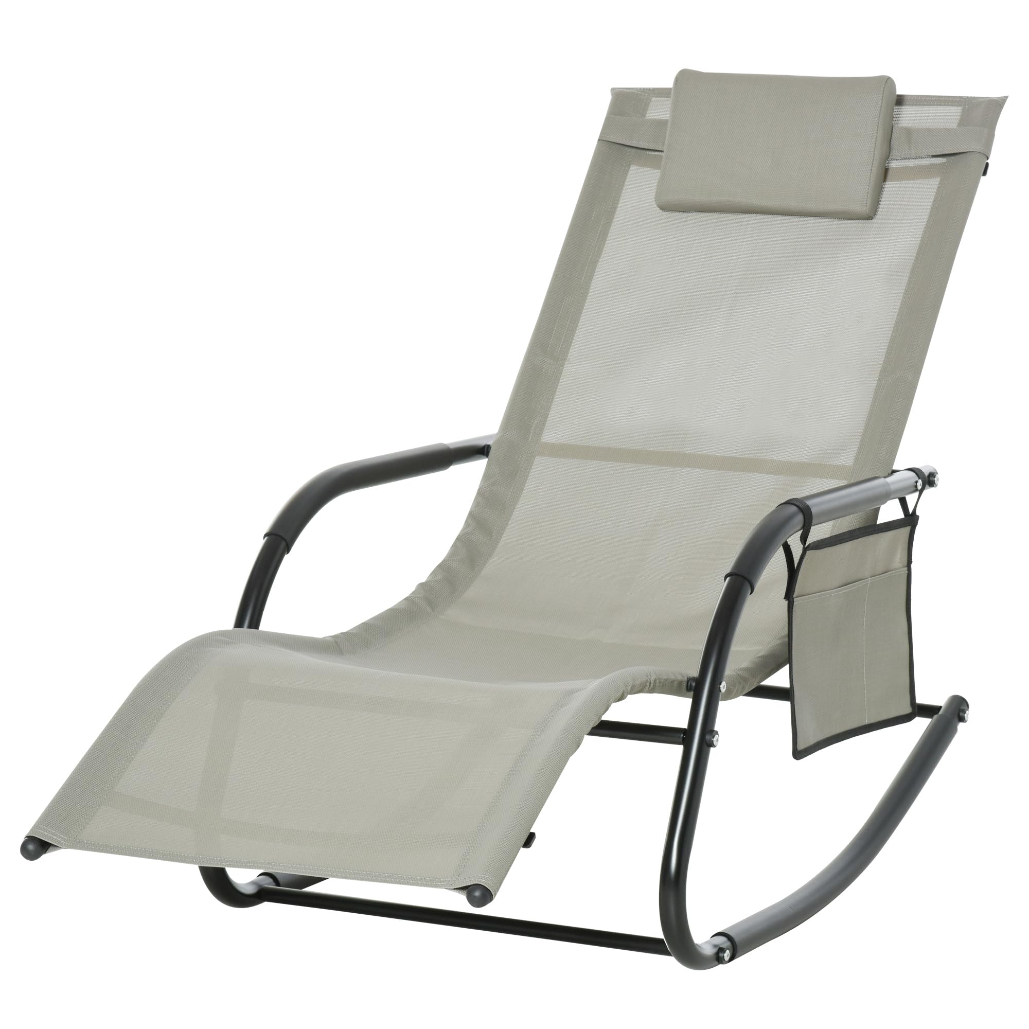 Outsunny Fotel huśtawkowy i leżak 150x62x88 cm jasnoszary
