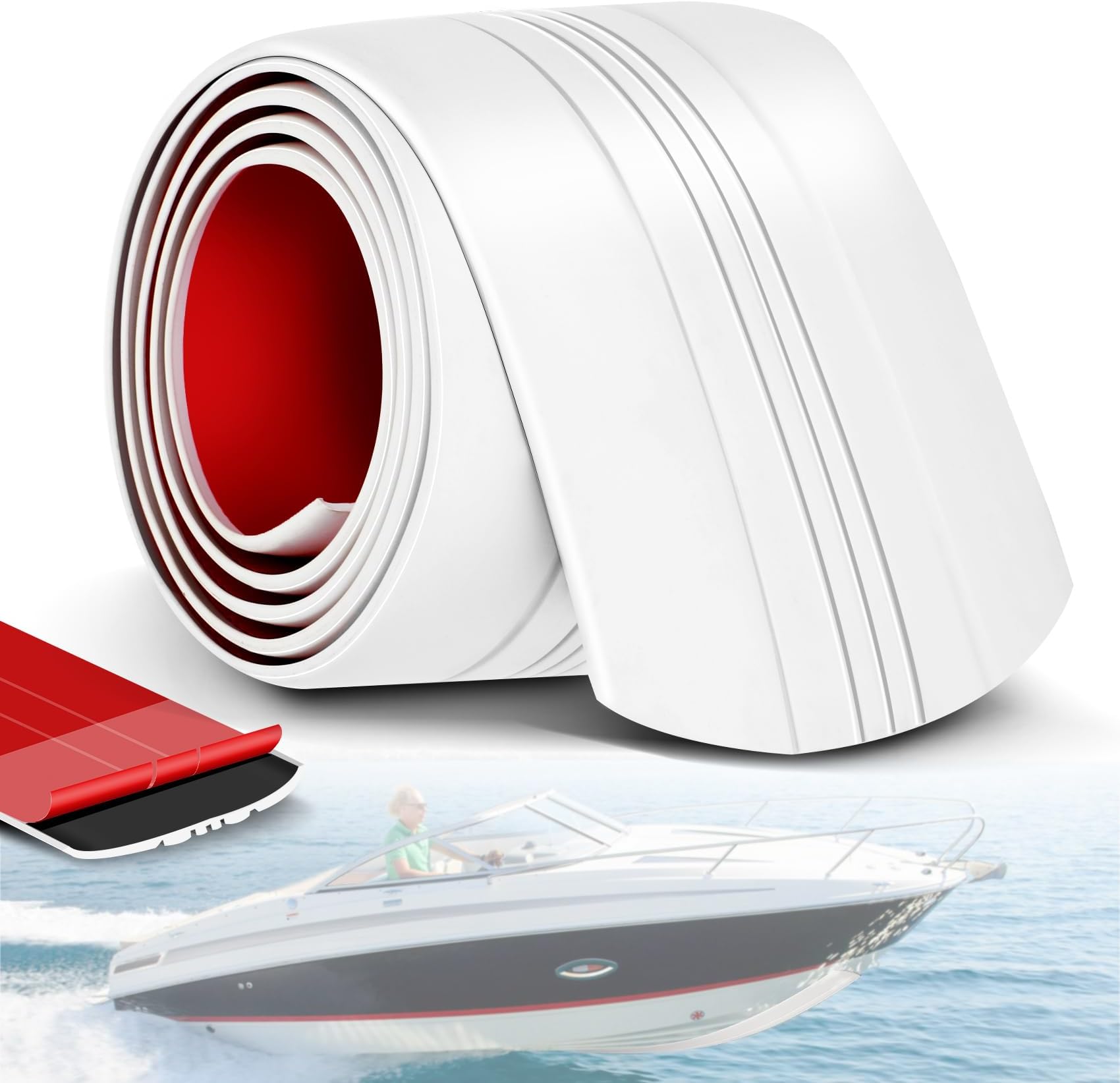 Keel Guard for Fiberglass Boats โ Self-Adhesive Fiberglass & Aluminum Keel Protector, Easy Installation, Strong Adhesion, Corrosion Resistant, Protects Against Rocks & Boat Ramps