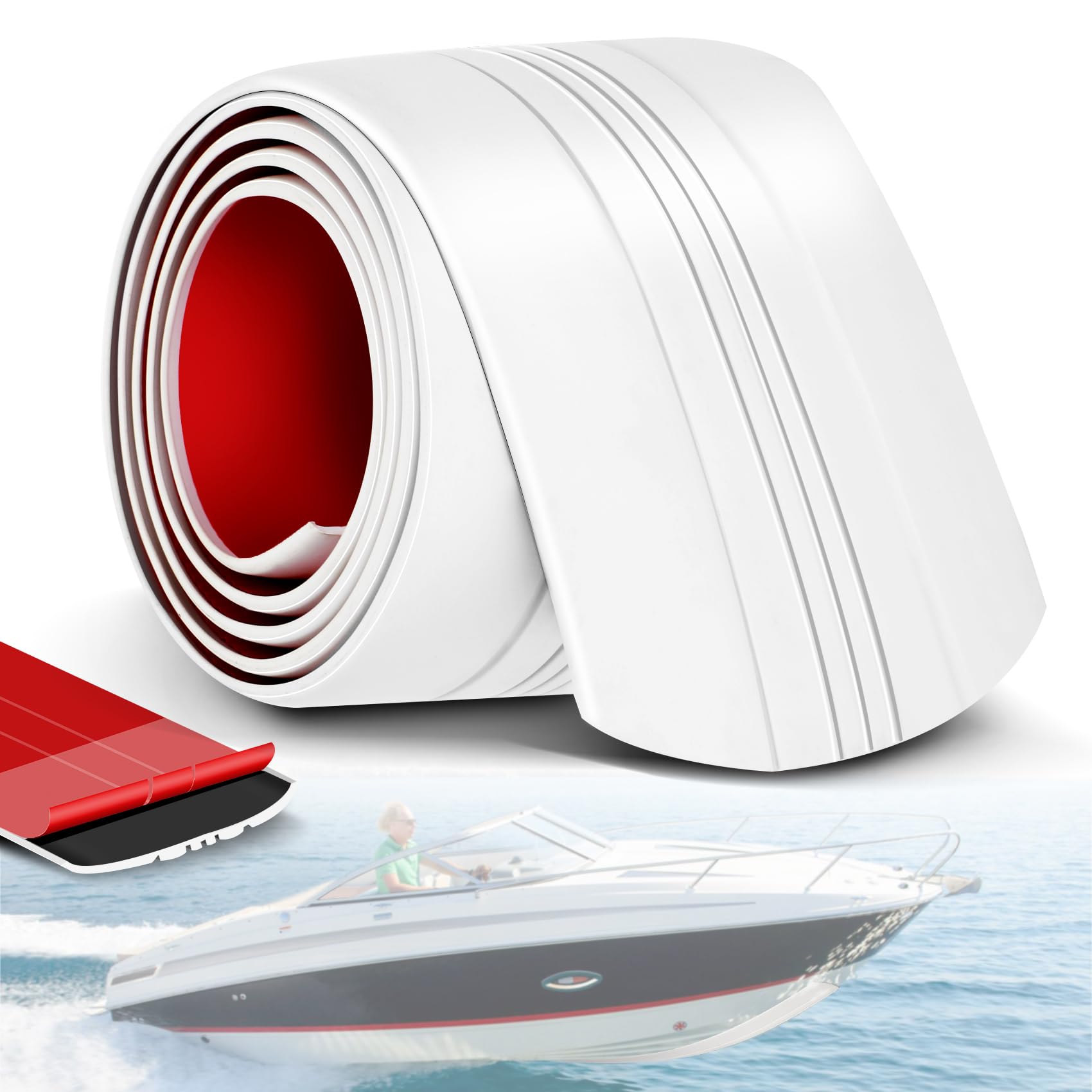 Betollo Keel Guard for Fiberglass Boats – Self-Adhesive Fiberglass & Aluminum Keel Protector, Easy Installation, Strong Adhesion, Corrosion Resistant,