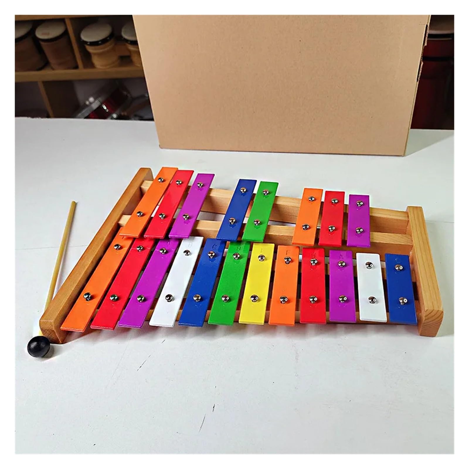 Xylophone, 20 Tones | Strumento con base in legno e pezzi in alluminio
