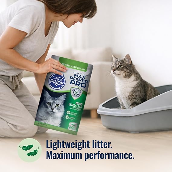 Cat's Pride Max Power Pro Ultraclean Lightweight Cat Litter, Low Tracking & Strongest Clumping Formula, Bag