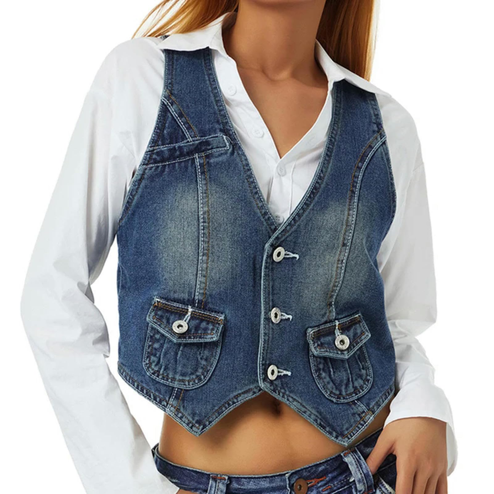 Débardeur pour femme style Dark Academia gilet col en V idéal pour l'automne et les cours