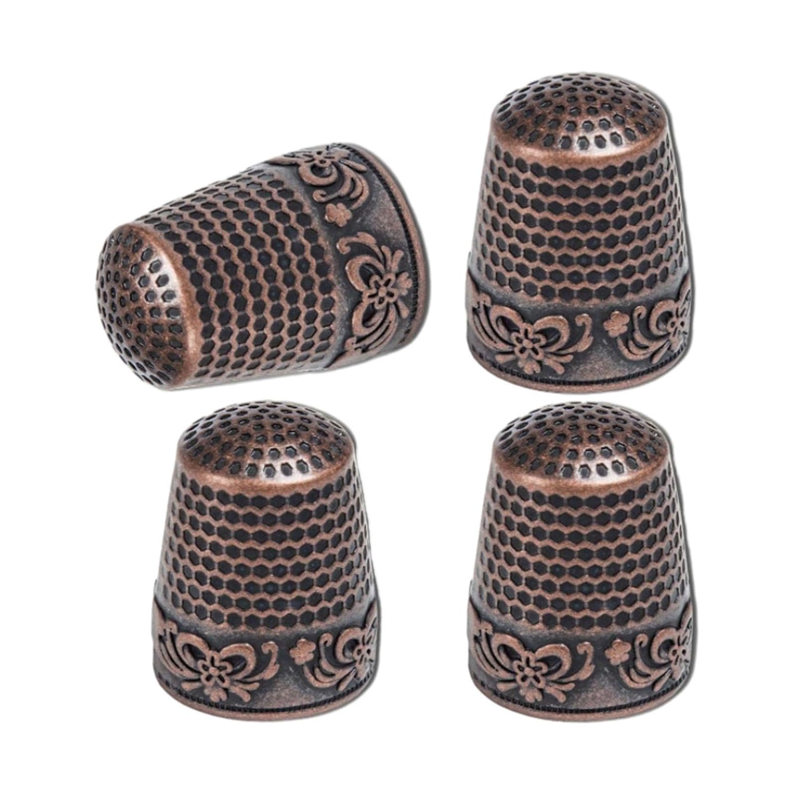 4Pcs Metal Sewing Thimble Retro Finger Guards for Penetrating Clothes Making | Crafts | Sewing | Other Sewing| Other Sewing|4 Metal Sewing Thimble