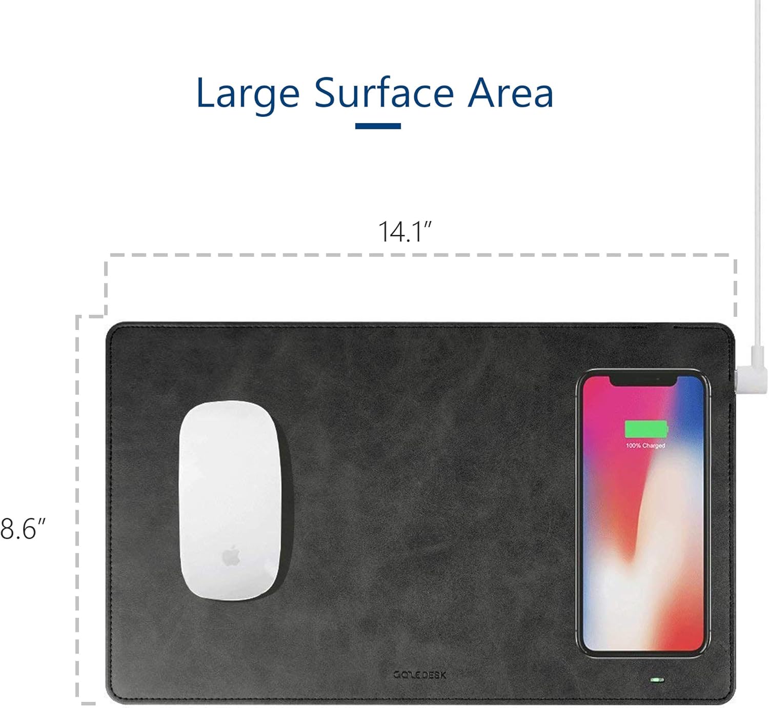 Hоlіdау Dеаlѕ 🛒 Gaze PAD Qi Wireless Fast Charging Mouse Pad Mat for iPhone 11 X iPhone 8 Galaxy S9 S10 S20 Plus Samsung Note 8 9 10 (Black)