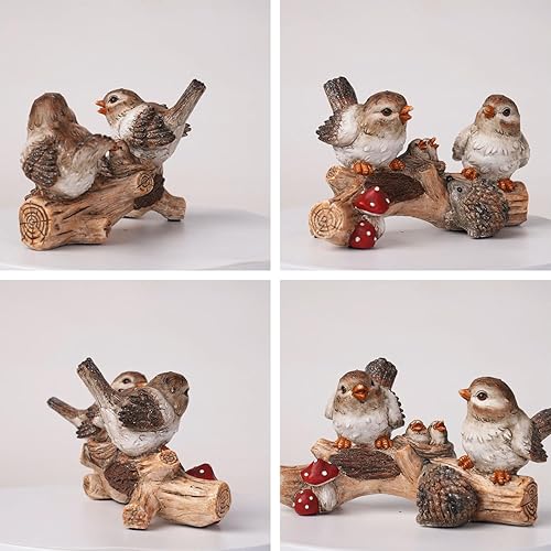 Miniatura 4 de HAUCOZE Estatua de la familia de pájaros, decoración moderna, escultura, estatua, regalos para el hogar, centro de mesa, manualidades, poliresina,