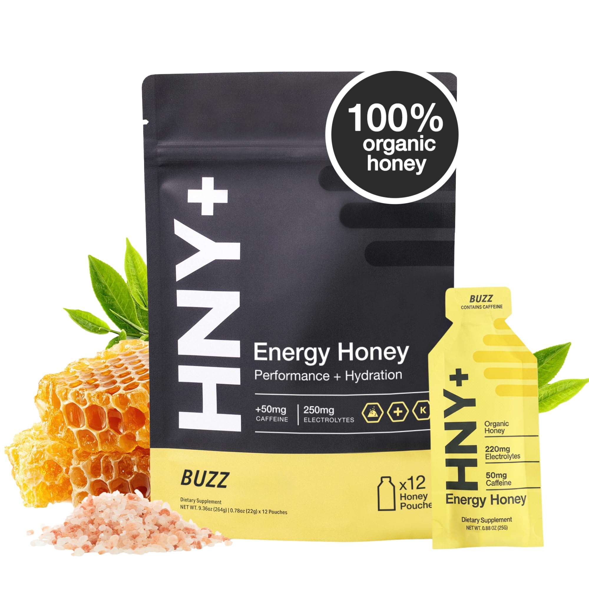 Amazon.com: HNY+ Buzz Organic Honey Energy Gel with Electrolytes