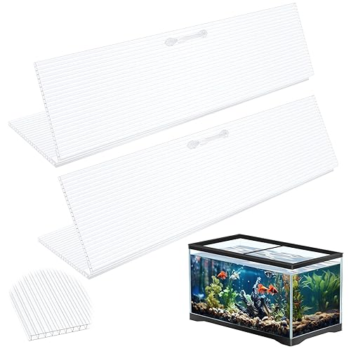 Sieral 2 Pcs Clear Aquarium Canopy Set Polycarbonate Greenhouse Panels
