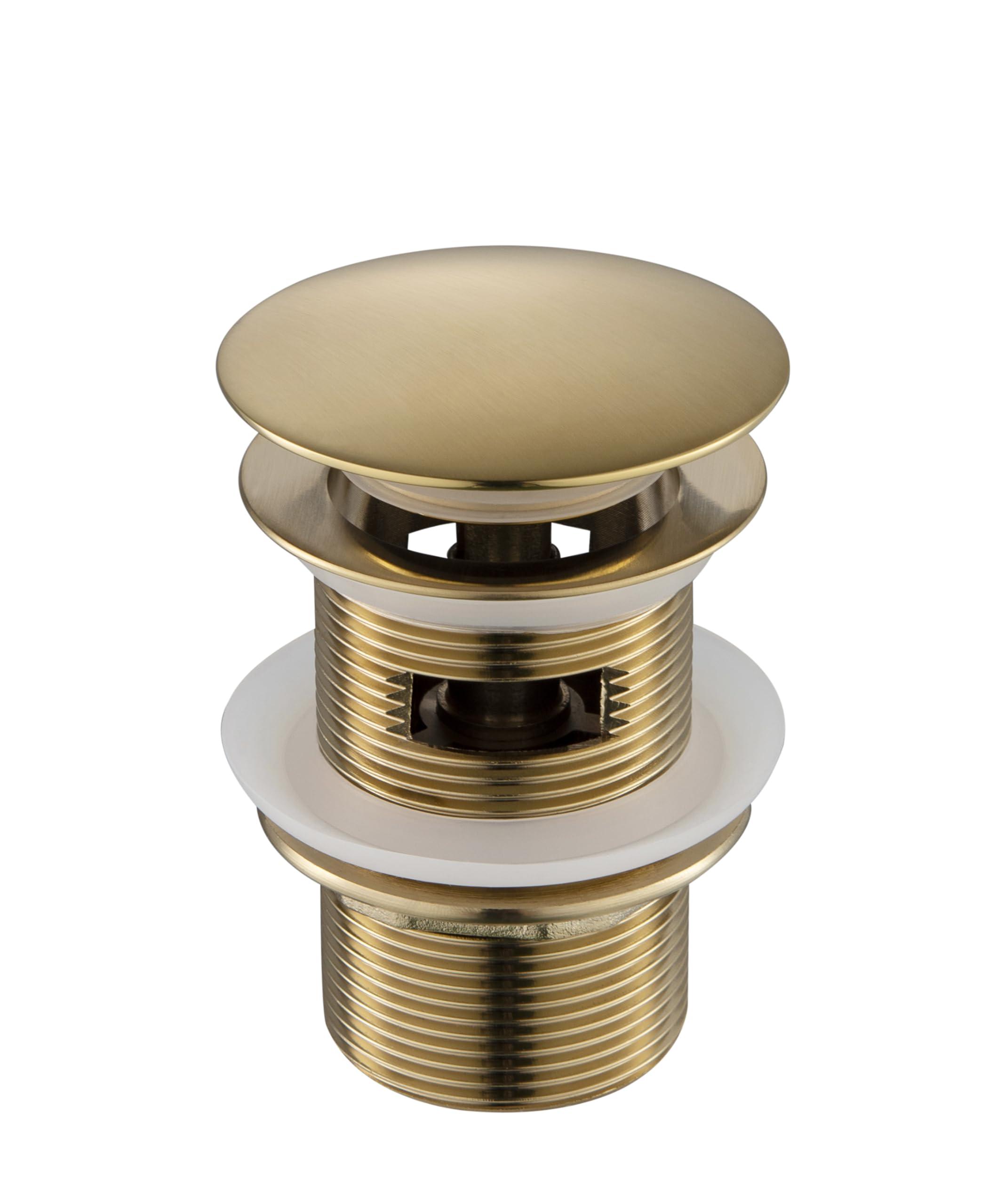 Photo 1 of WOODBRIDGE Pop-up Drain for Freestanding Bathtub, with stainless steel Overflow, Brushed Gold Finish, Bathtub Drain Stopper Kit Fits Most WOODBRIDGE Acrylic Tubs