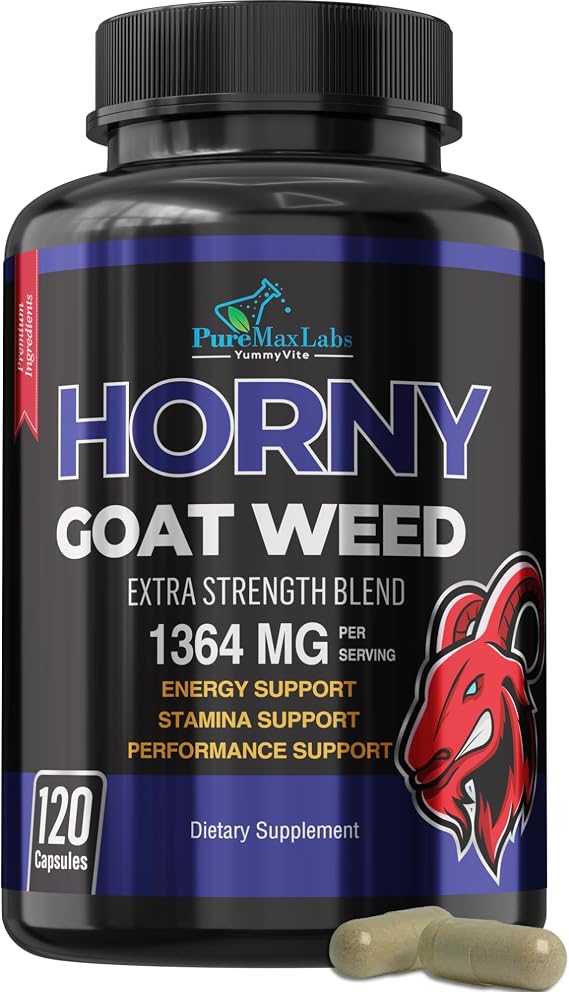 YUMMYVITE Horny Goat Weed Extra Strength Blend, 120 Count Pack Of 1