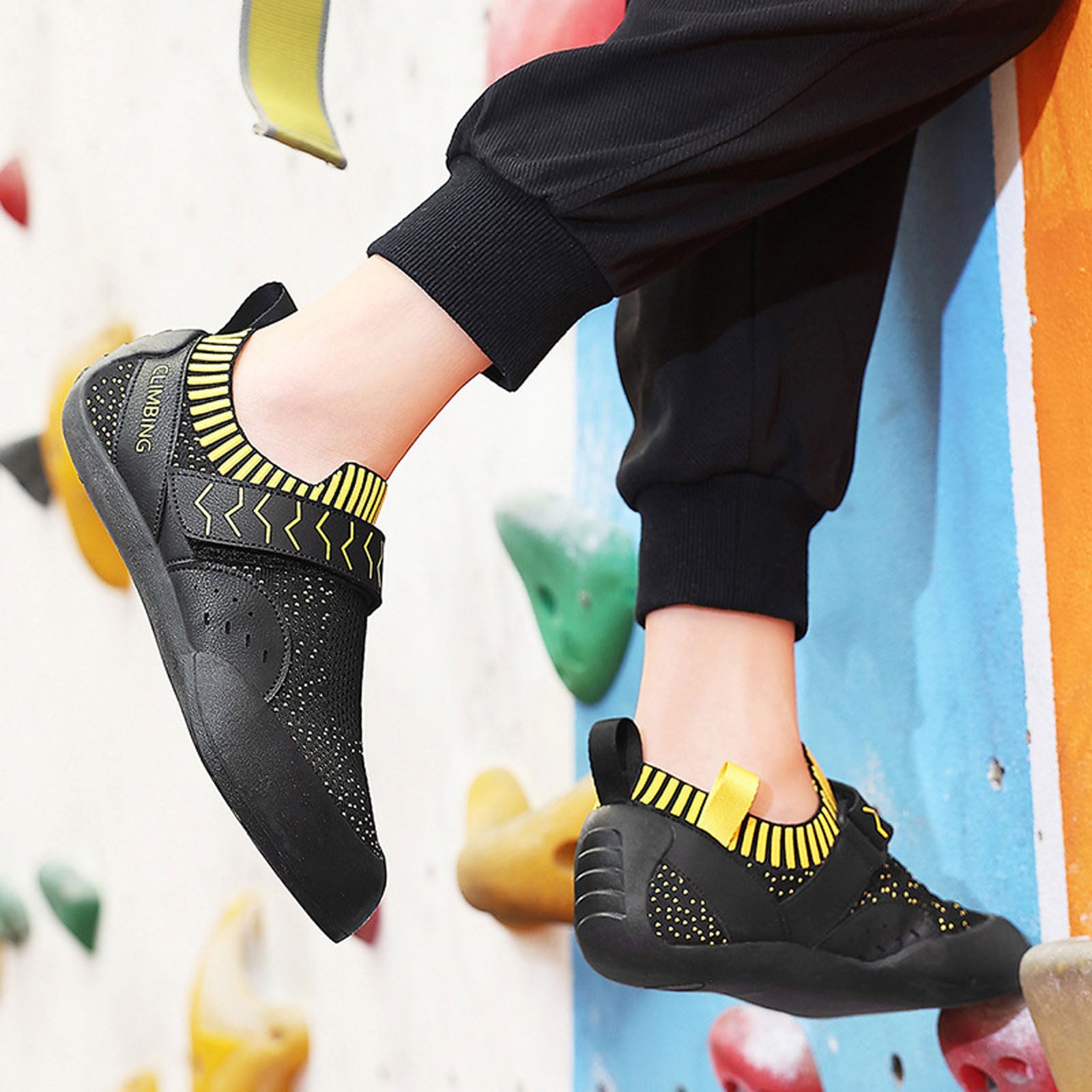 Boulderschuhe für Damen und Herren Leicht Atmungsaktiv Indoor-Kletterschuhe rutschfeste Freizeit Training Sportschuhe für Einsteiger Jugendliche und Kinder Größe 30-45