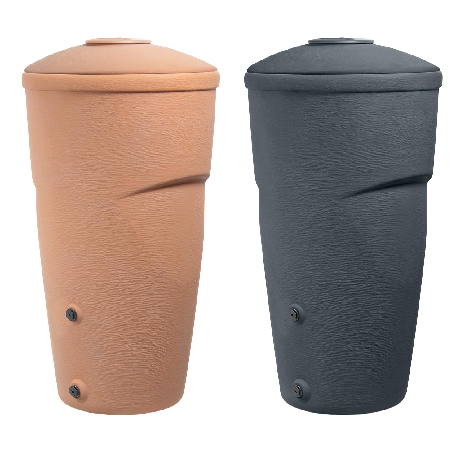 Serbatoio per Acqua Piovana Wallycan 270L | 60,2x73,1x127,8 cm | 2 Punti di Attacco | Incluso Rubinetto e Sistema di Raccolta Acqua | Cisterna da Giardino | Colore Terracotta Design Moderno