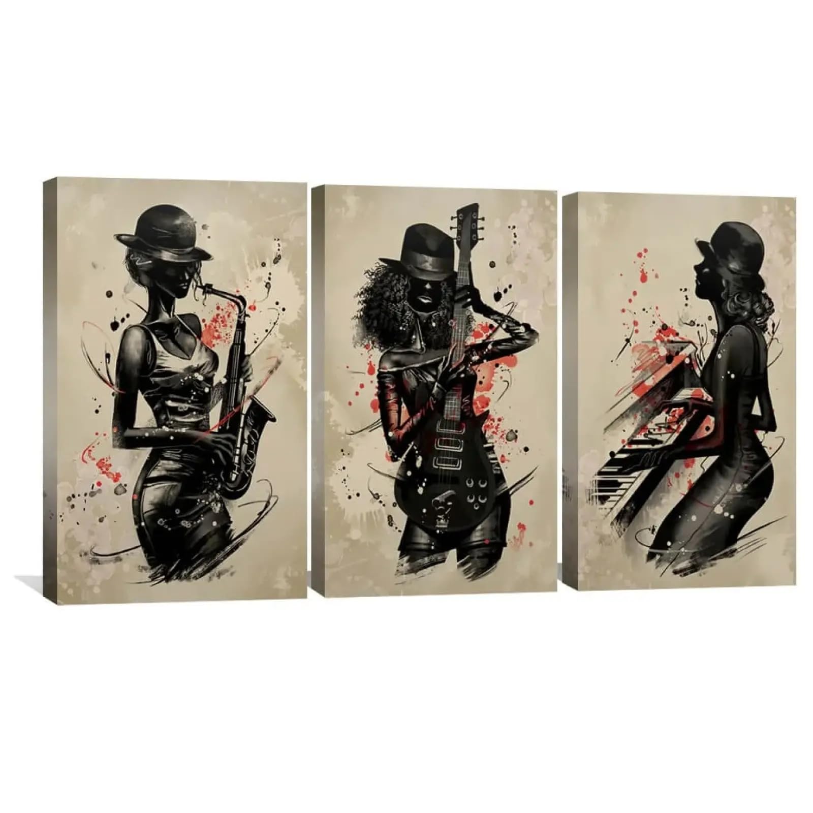 Impression musicale haut de gamme triptyque mural 60 x 90 cm - 8