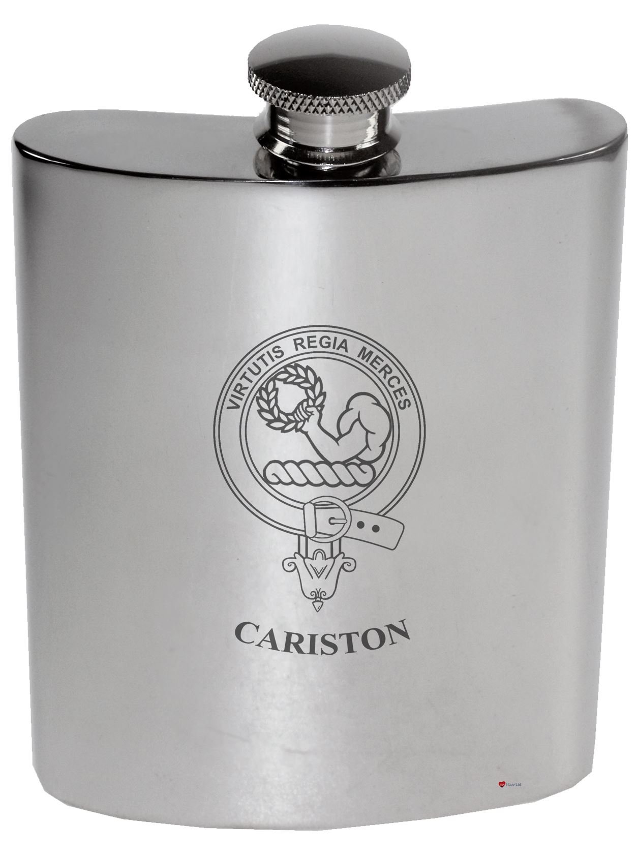 Flacon de rein Cariston étain poli 6 oz cadeau de mariage idéal