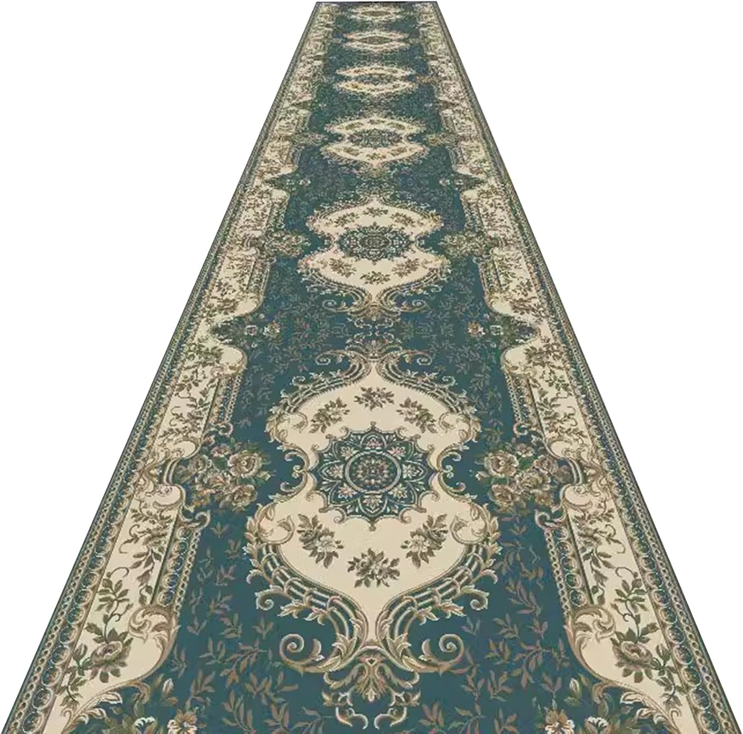 Japanese Style Runners Rugs for Entryway Hall Indoor | Water Absorb Machine Washable Padded Rug with Green Pattern Design & Edge | Soft Laundry Carpet Runner/Caroet (Color : W X L, Size : 5X18ft(1.