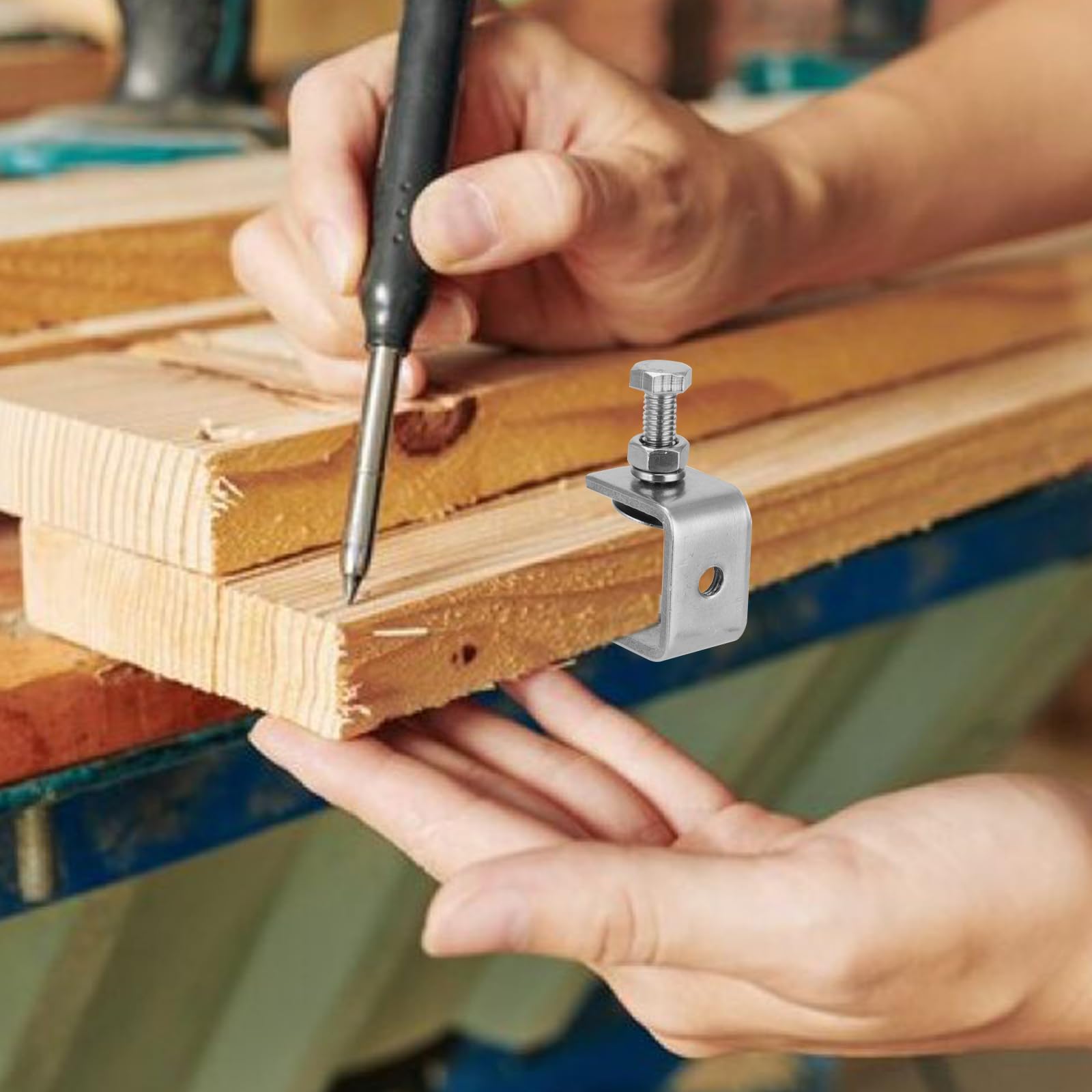 8 sztuk zacisków C 30 mm C zaciski zaciskowe ze stali nierdzewnej Heavy Duty, zaciski no?ne do zacisków i napinaczy, narz?dzi do prac drewnianych, do prac domowych i naprawy samochodów, kolor