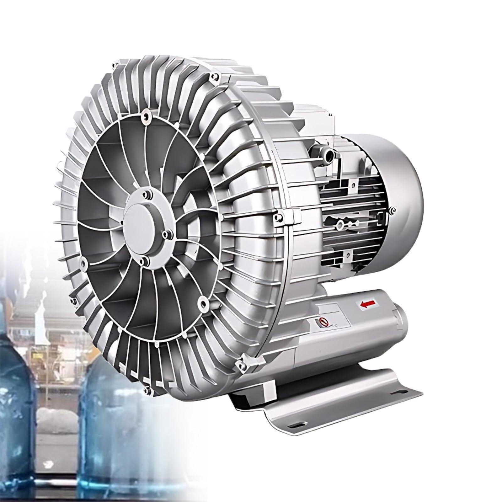 Soplador Regenerativo 120W-1500W Soplador De Anillo Vorticial Alta Presión Soplador Centrífugo Para Estanques Piscícolas Bomba Sopladora De Aire Vorticial Soplador Vorticial Industrial(1500W/380V)