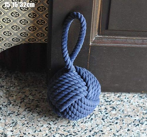 Vista 2 de Tope de puerta náutico Sailor Rope Knot Door Stopper, Ventana Cuña Producto Decorativo Cuña Puerta Cuña Marina Mediterránea Regalo Tope de puerta