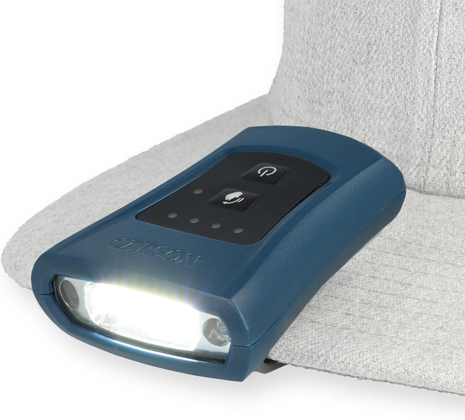 Carson Rechargeable COB LED Clip On Hat Light | Motion Sensor Control, USB-C Charging, Red and White Lighting Modes (FL-25)