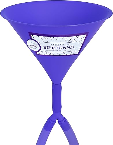 Miniatura 2 de Beer Bong - Mejor embudo de cerveza doble con válvulas para fiestas universitarias - Bong de cerveza azul de 2 pies - por Univercity