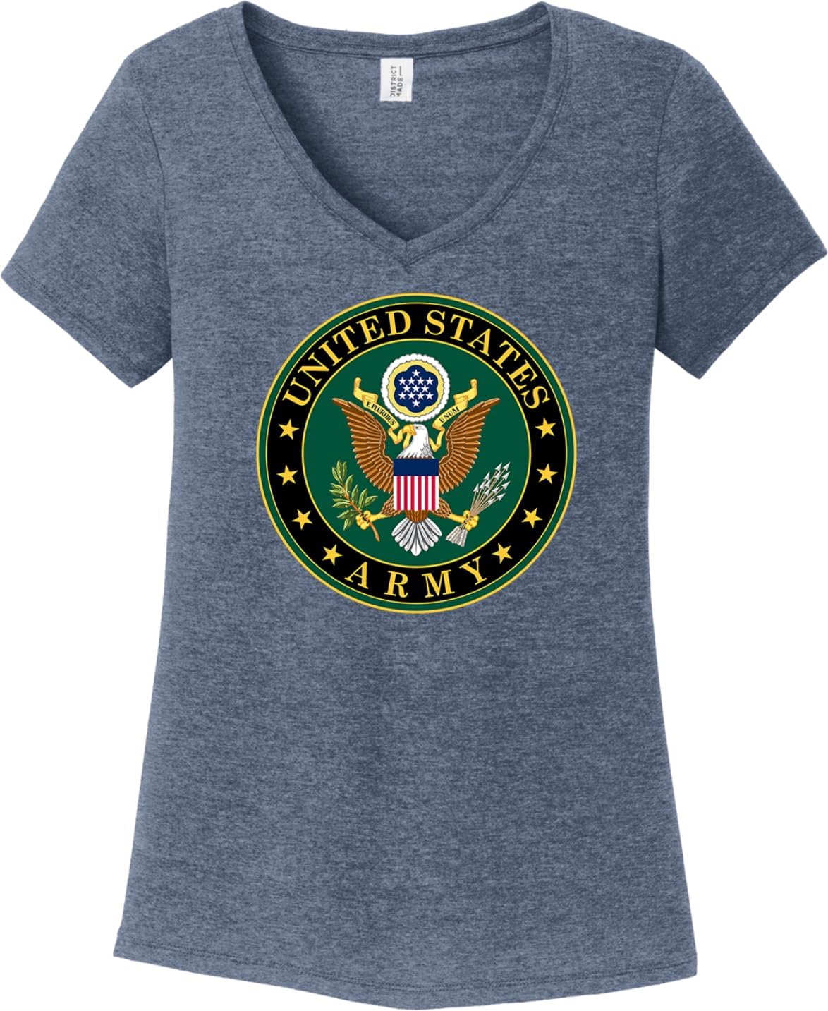US Army Insignia Womens Tri Blend V-Neck T-Shirt