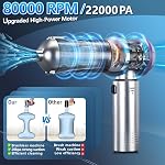 Car Vacuum Cleaner, 22000Pa Powerful Suction Handheld Vacuum Cordless with Brushless Motor, 11-in-1 Portable Hand Held Vacuum Rechargeable Air Duster/Blower/Pump for Pet Hair Removal, Car, Home