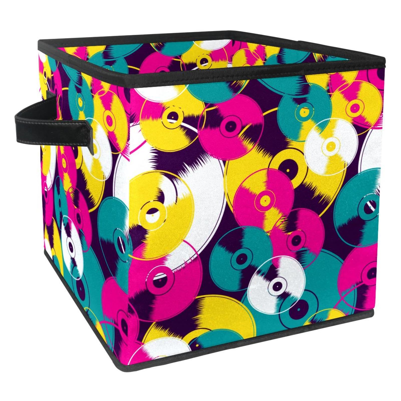 Boîte de rangement pliable cube en tissu coloré pour placard