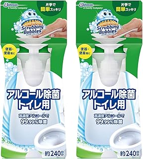 【まとめ買い】スクラビ ングバブル 除菌剤 プッシュタイプ アルコール除菌 トイレ用 本体 300ml ×2個セット