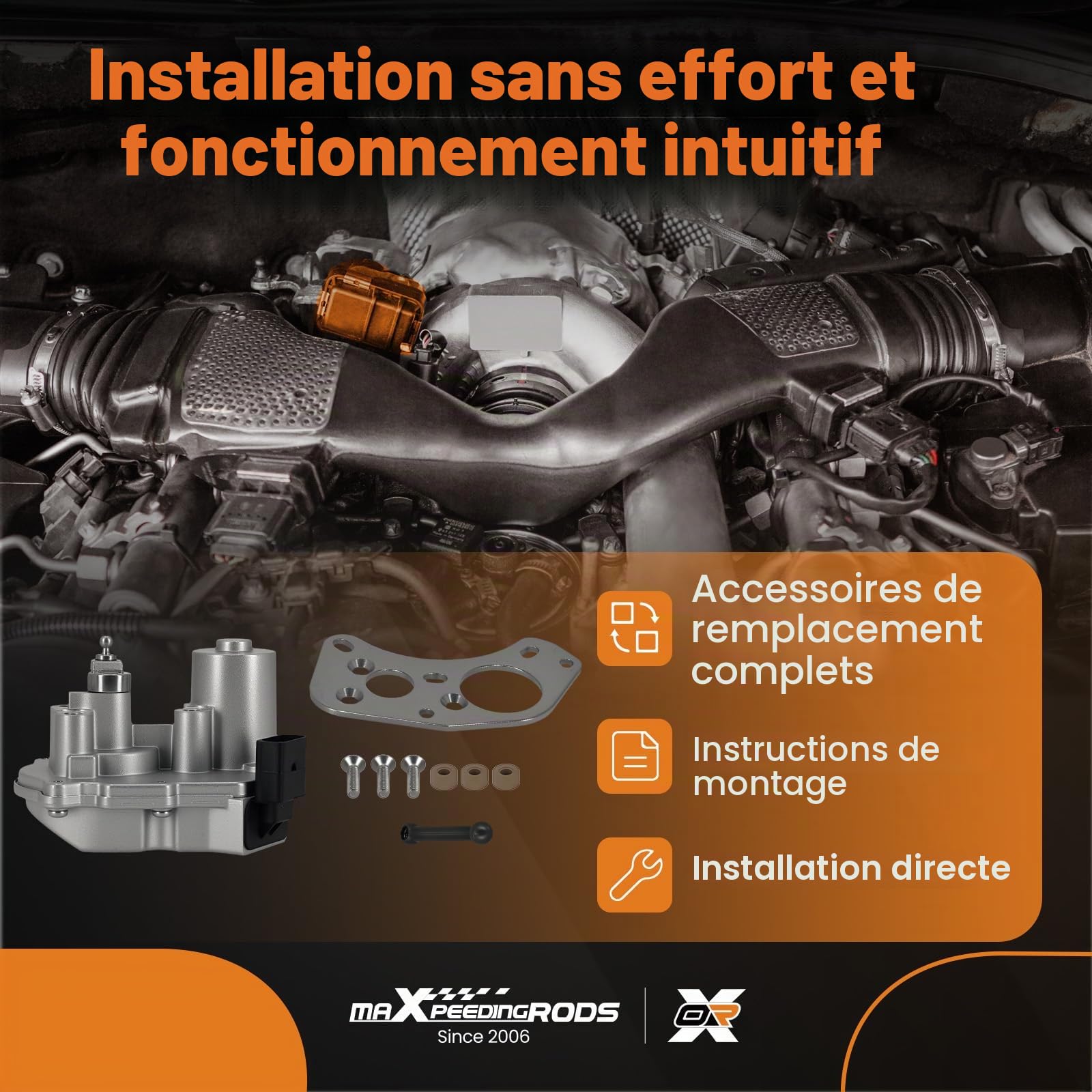 maXpeedingrods Actionneur turbocompresseur électrique pour Audi A4 pour VW Touareg 2.7 3.0 TDI B7 2004-2008 059145725J A2C53106046