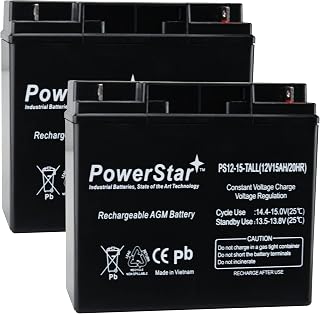 PowerStar UPS Replacement Battery Pack for Compatible with APC SMT1500 - Compatible with APC RBC7 Cartridge #7 - Leakproof 12V 15AH x 2 Battery.