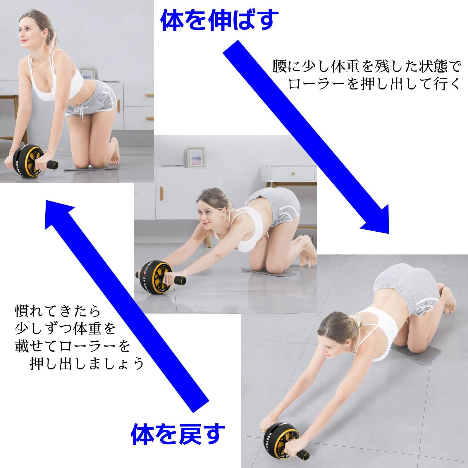 Amazon.co.jp: KENOU 腹筋ローラー アブローラー 体幹 前腕