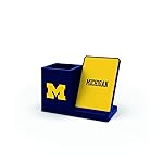 SOAR NCAA Wireless Cell Phone Charger and Desktop Organizer, Michigan Wolverines