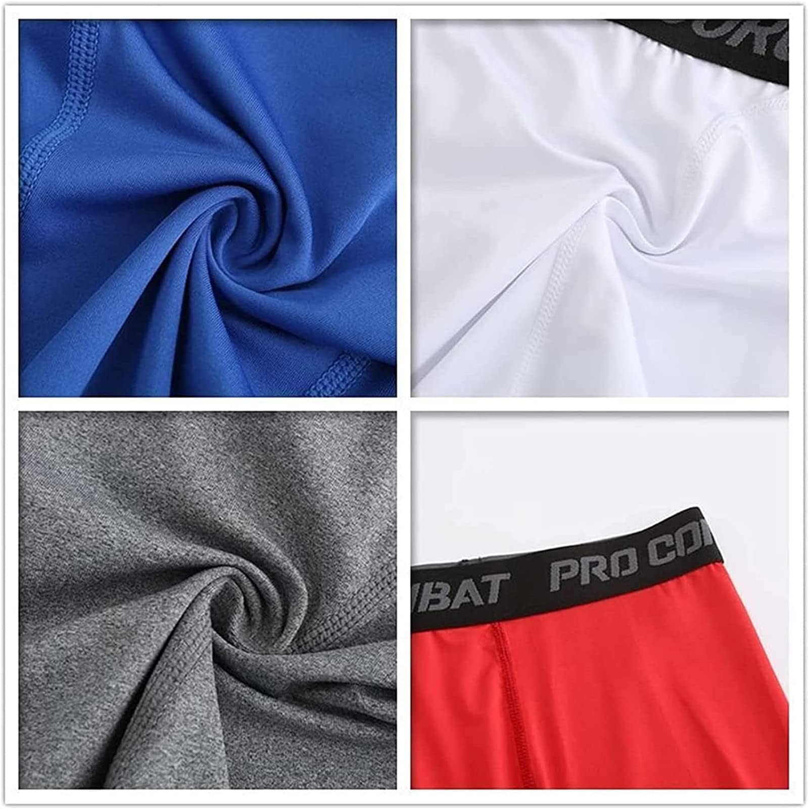 HULG Pantalon Rembourré avec Genouillères 3/4 Capri Pantalon De Compression pour Basketball Football Baseball Tailles Jeunes Et Adultes