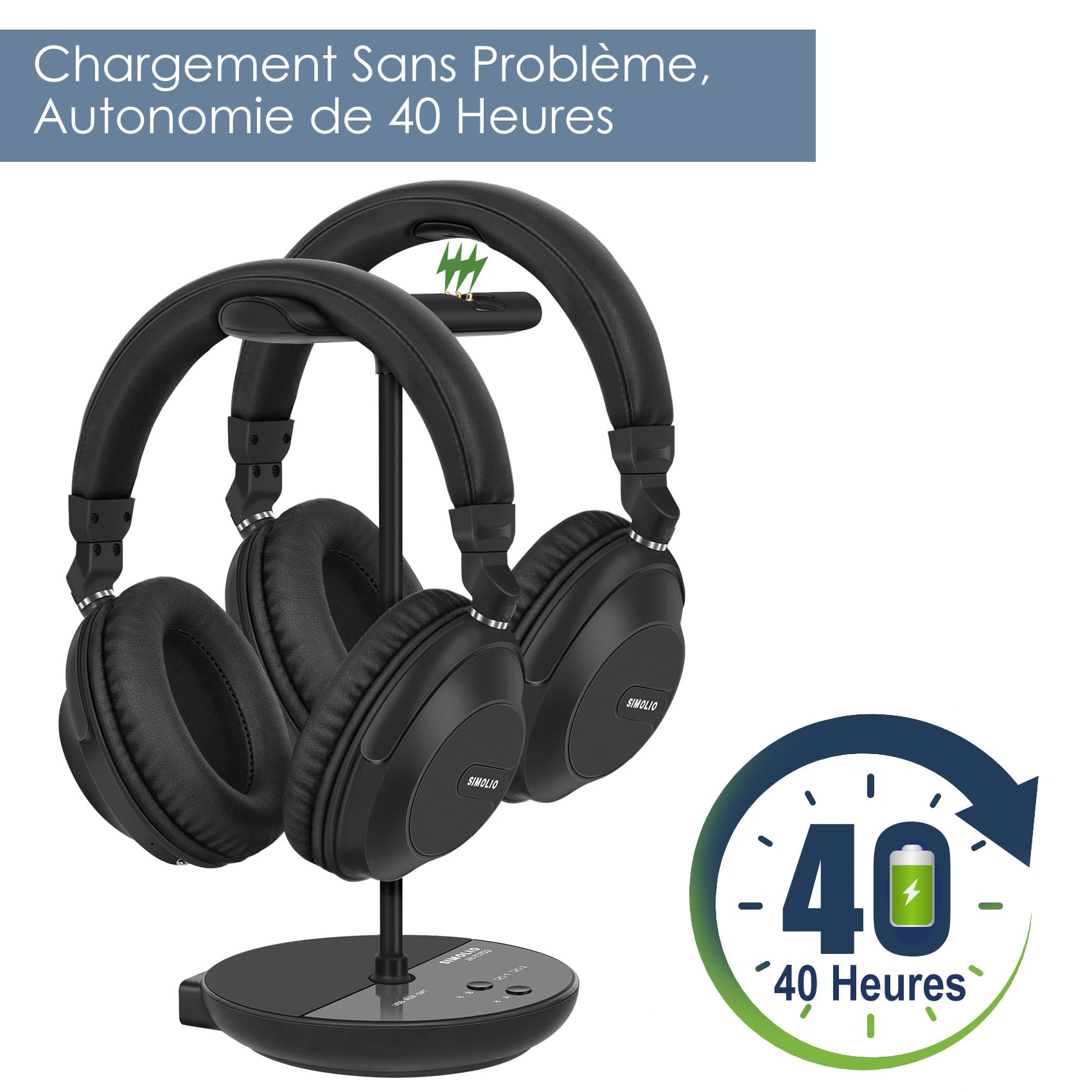 SIMOLIO Casque TV sans Fil