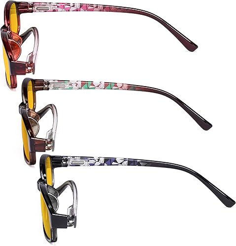 Miniatura 8 de Eyekepper Paquete de 3 lentes de bloqueo de luz azul transparentes para lectores de computadora con tinte naranja +0.00