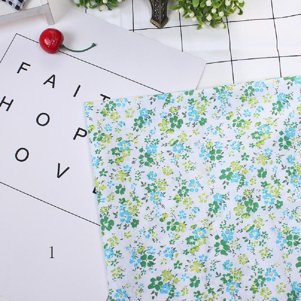 7Pcs Assorted Fat Quarter Bundle Quilt Quilting Cotton Fabric Sewing DIY Set, Soft Touch, Handmade DIY, Small Cloth Bags, Craft and Art Supplies, DIY Sewing Quilting Craft (Blue)