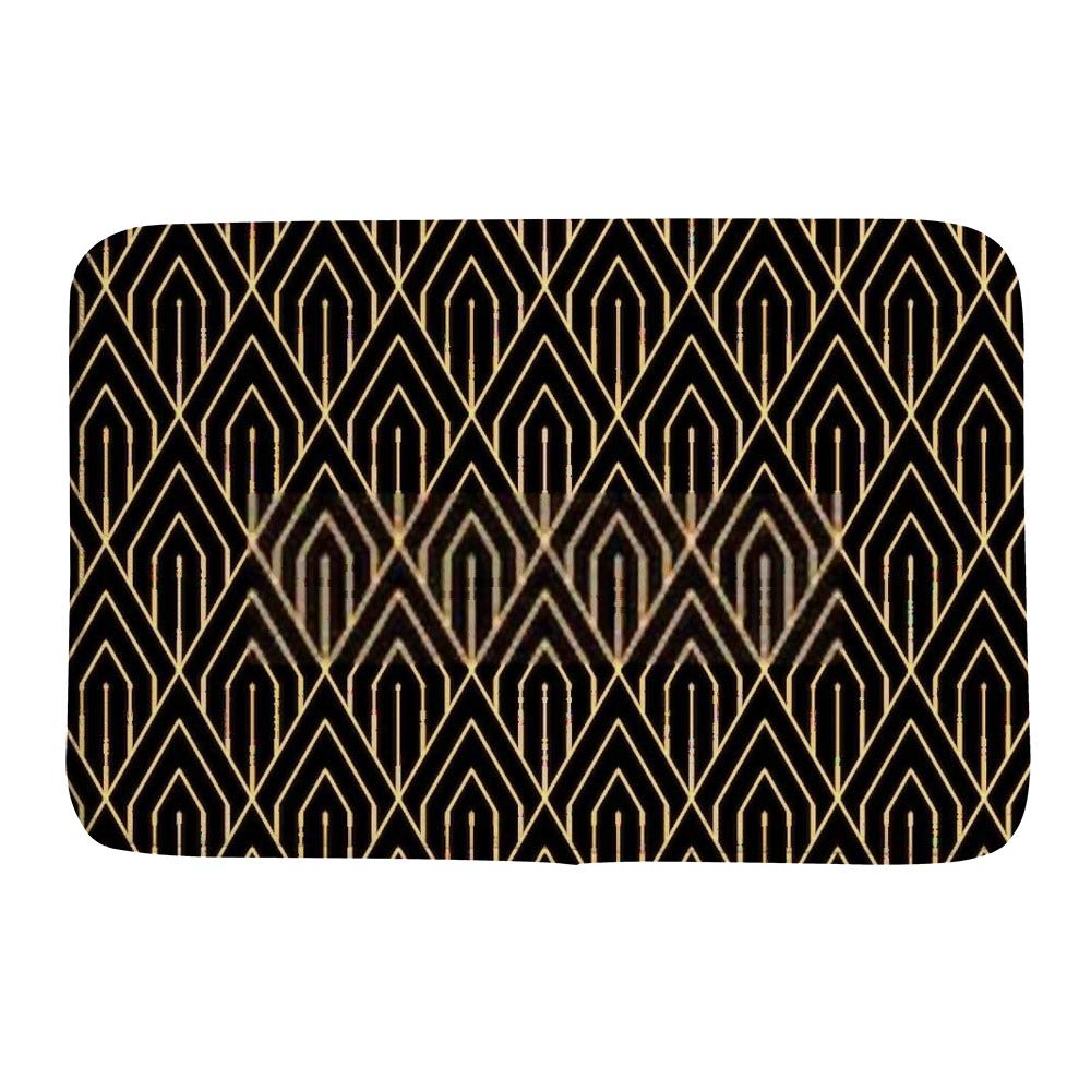 Tapis de bain en polaire corail haut de gamme velours microfibres 36x24" noir