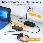 Surface Docking Station, 12-in-1 Triple Displays VGA +Dual HDMI Surface Dock, Docking Station for Microsoft Surface Pro 11/10/9/8/X/7/6/5/4/3, Book, Laptop, Surface Go Dock