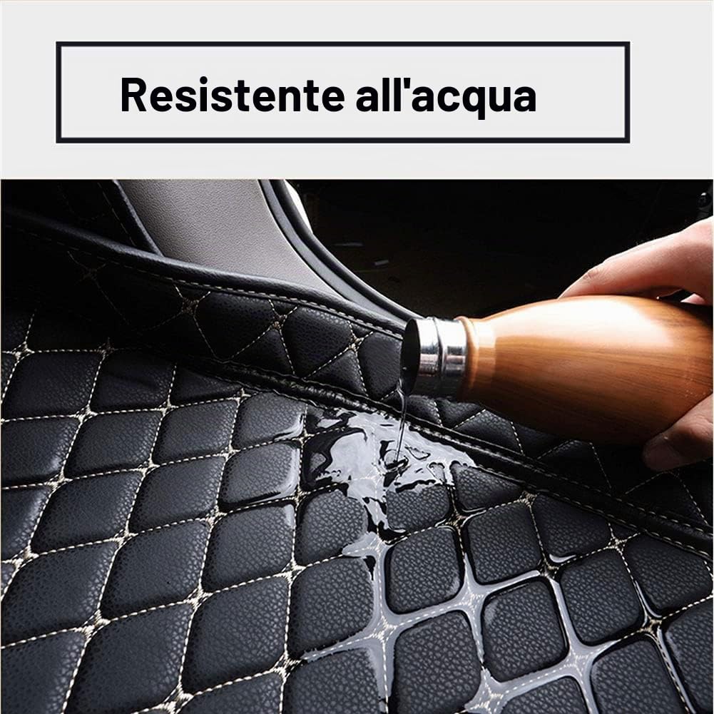 Auto Tappetino per Bagagliaio per Jeep Compass 2022 2023 2024, Antiscivolo Impermeabile Protezione Auto Vasca Baule Tappeto Accessori,F-Black-Blue-Plus