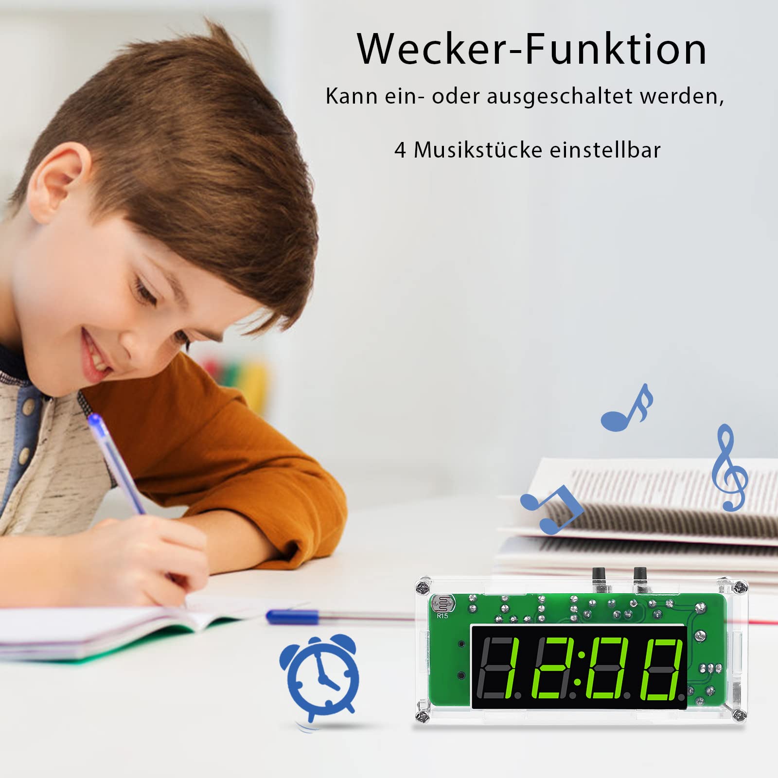 PEMENOL Kit di saldatura elettronica fai da te astronauta, kit di luci a LED per saldatura con tasti di controllo della musica, gadget, set di apprendimento per principianti e adulti regalo di