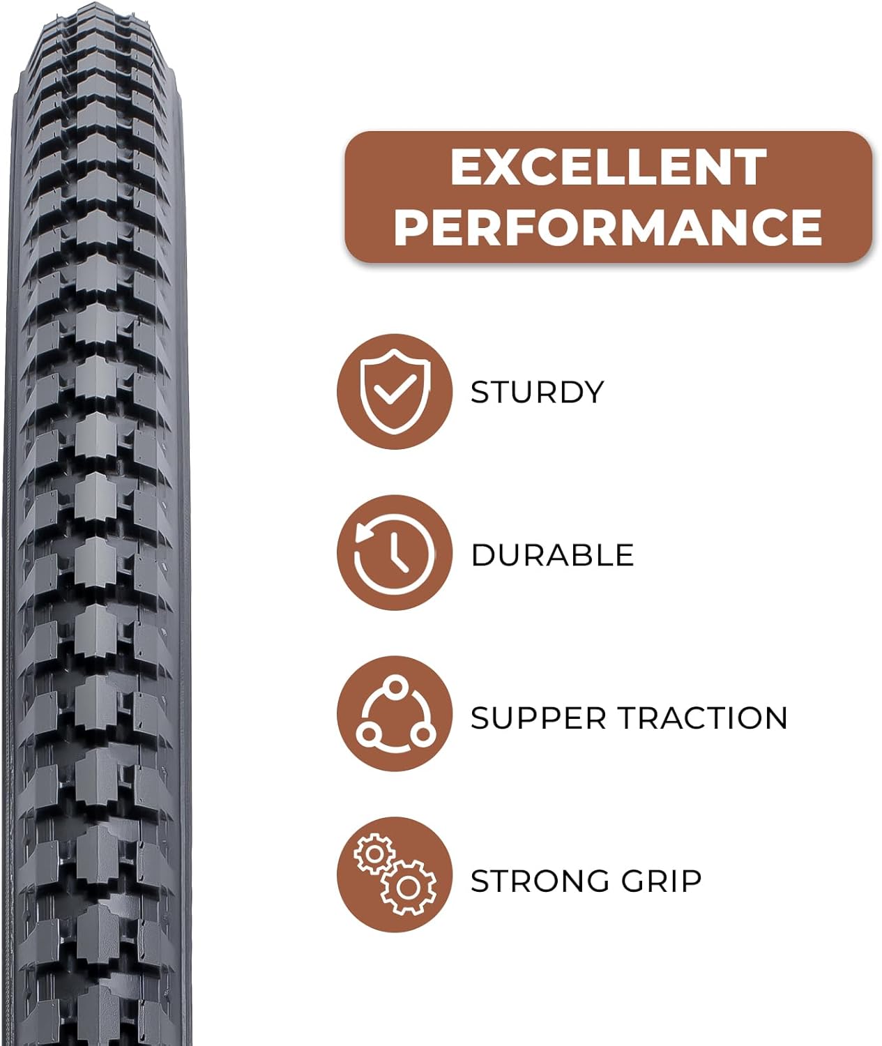 2 Pcs, 27x1 3/8 Bike Tires, Durable Folding 27 Inch 37-630 27x1 3/8 Road Bicycle Tires, Replacement Bike Tires for Road Cruiser Bicycle, Clincher