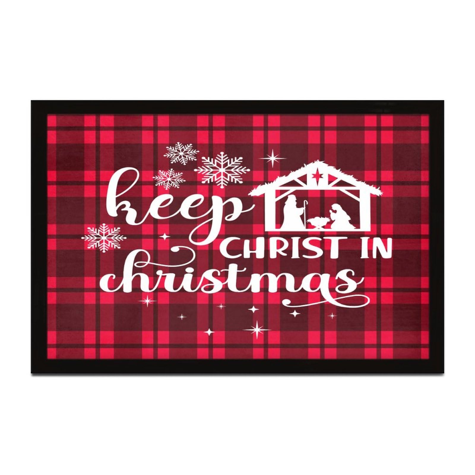 Panneau mural bois Keep Christ in Christmas déco fête Jésus 20x30 cm