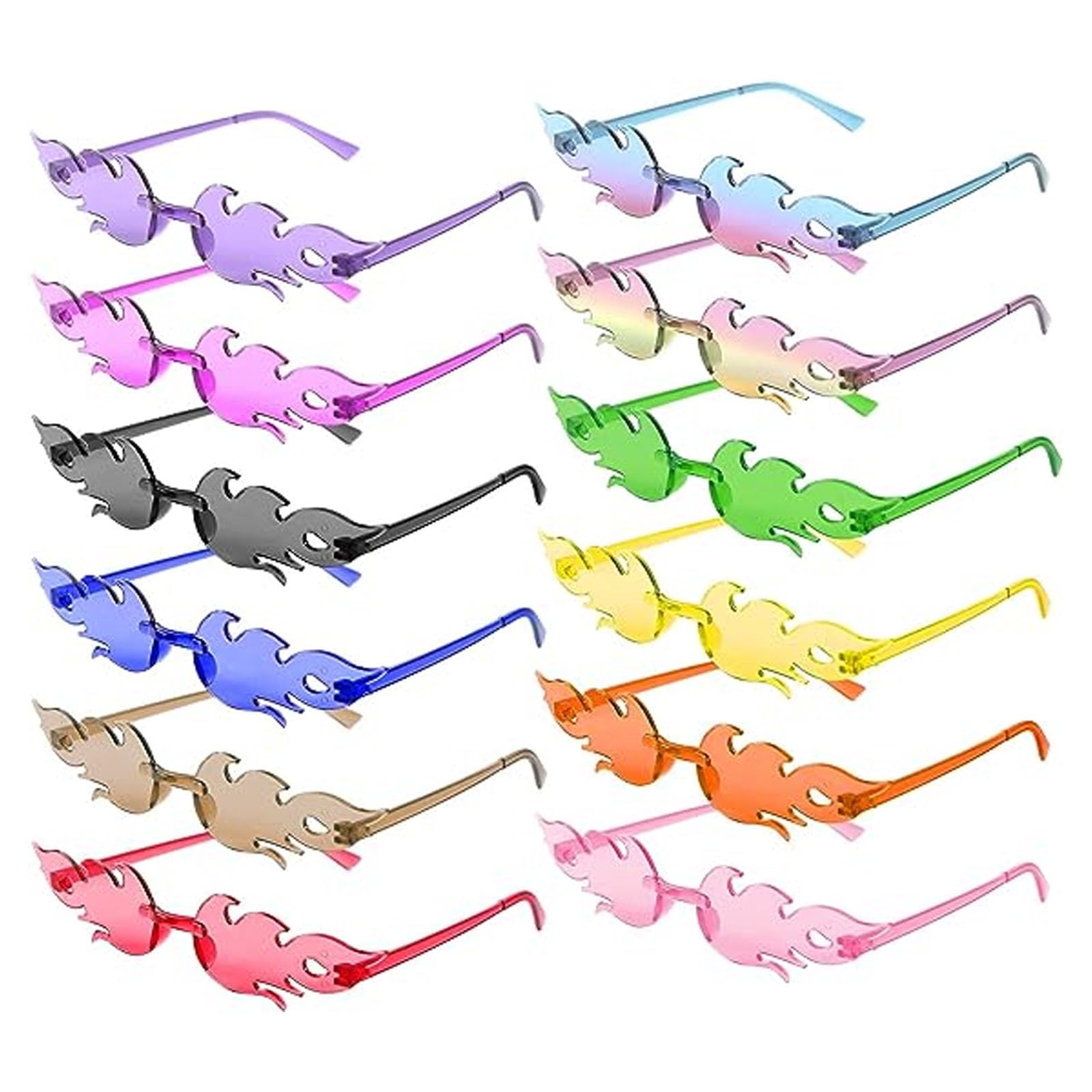 Lunettes De Soleil,Lunettes De Soleil Sans Cadre Pour Femmes,à La Mode,dégradé,fleur,pêche