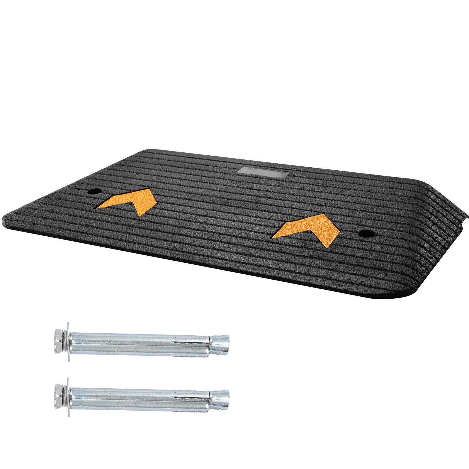 THE WHITE SHOP Rubber Ramp, 3" Rise, Recycled Rubber, Non-Slip Surface, 33069LB Load Capacity, Wheelchair & Scooter Accessible