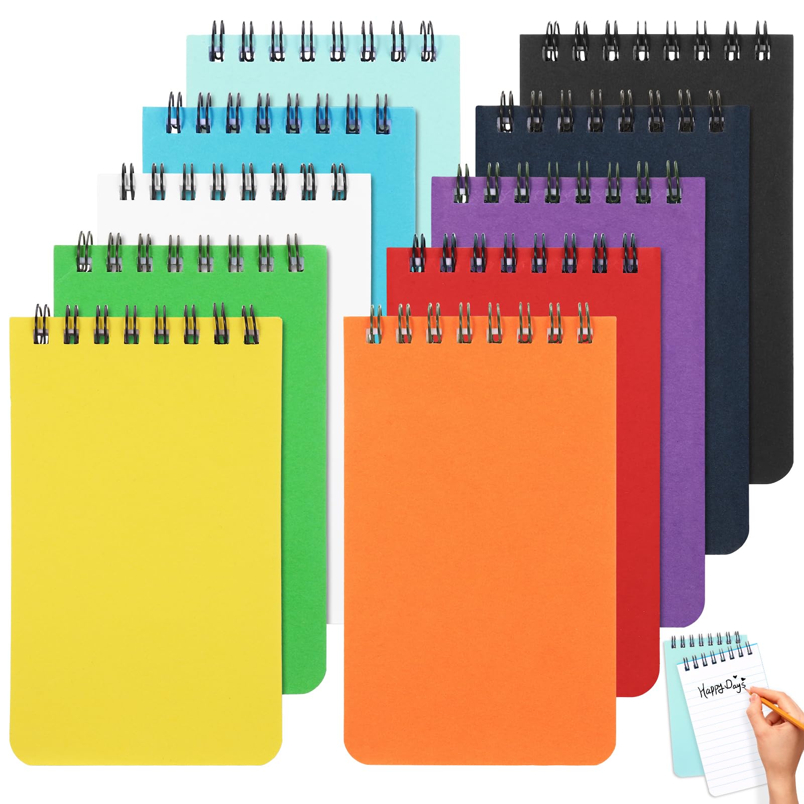 Candcamp 10 Pack Pocket Notebook, Mini Notebook