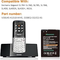 Hisewen 2 Darabos Akkumulátor Csomag Siemens Gigaset SL78H SL780 SL785 SL788 SL400 SL400A SL400H X656 Telekom A806 Telefonokhoz 4