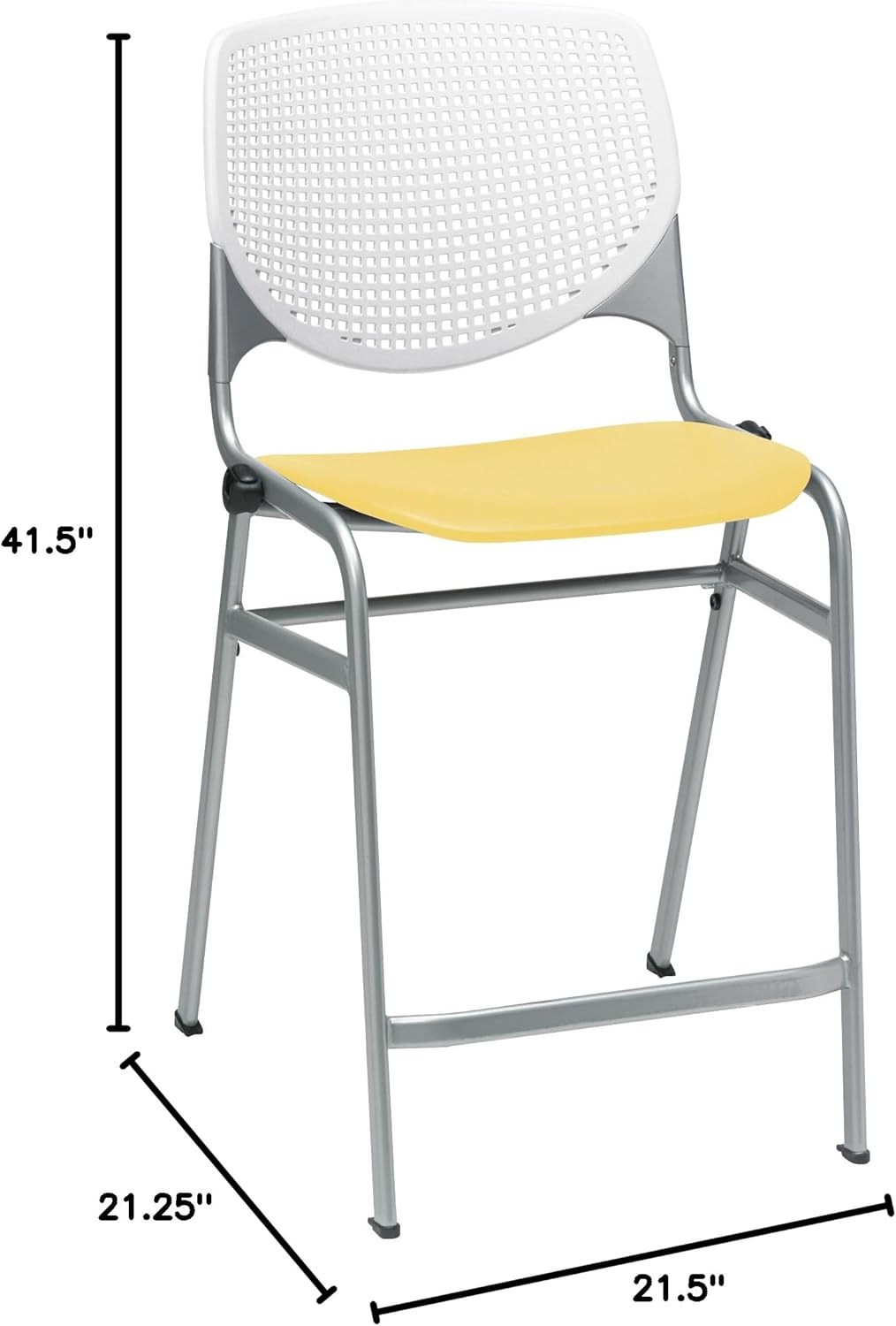 KFI Seating KOOL Series Counter Stool, Light Gray