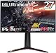 LG ゲーミングモニター UltraGear 27GP950-B 27インチ/4K/Nano IPS/1ms(GtoG)/144Hz/HDMI 2.1対応/G-SYNC Compatible,FreeSync Premium Pro/Vesa DisplayHDR600/HDMI×2,DisplayPort/ピボット,高さ調節対応/無輝点保証