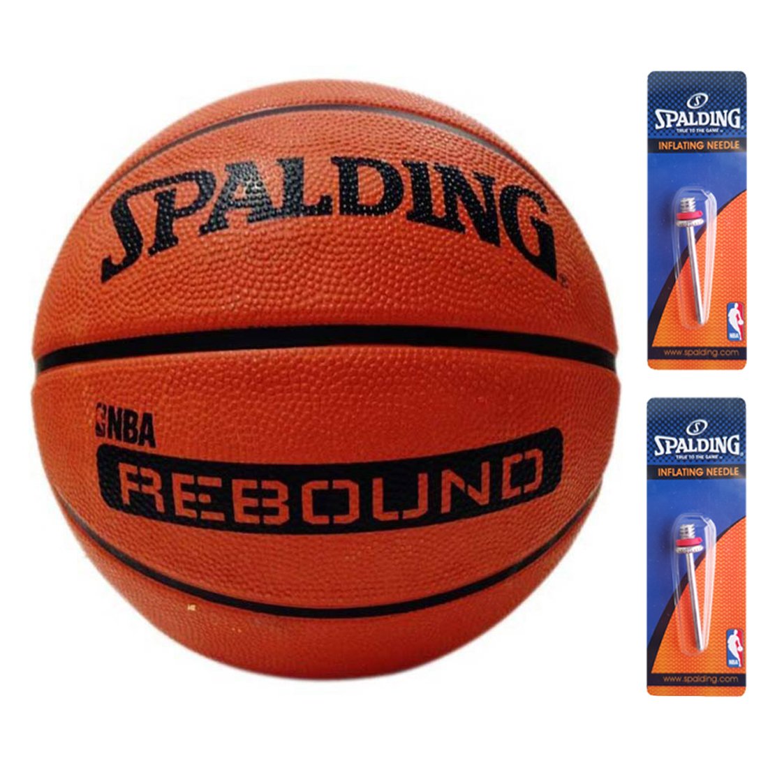 Spalding NBA Rebound Basketball Size 7 (Brick) + 2 Inflating Needles (B072X2LNYD) Amazon Price History, Amazon Price Tracker