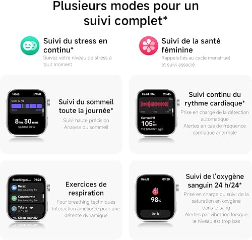 XIAOMI Redmi Watch 6 NFC, Montre Connectée Homme Femme, AMOLED 2.07'', Suivi du Sport et Fitness, 150+ Modes de Sport, jusqu'à 24 Jours d'autonomie, 5ATM, Montre GPS, Android™ & iOS, Noir - 8