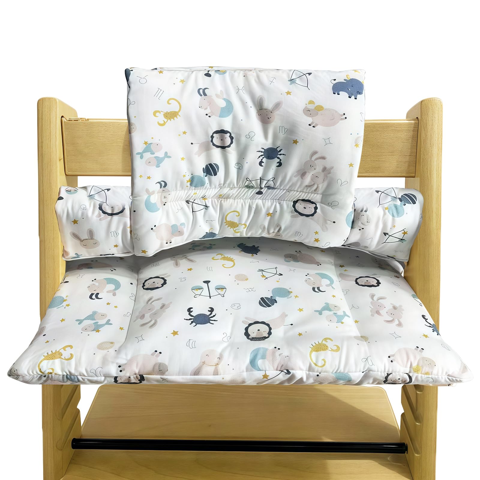 WIYETY Cuscino Per Seggiolone Stokke Tripp Trapp: Cuscino Per Seggiolone Pappa Impermeabile In 2 Pezzi, Cuscino Per Seggiolone Morbido E Rimovibile Per Neonati, Facile Da Pulire, Facile Da Attaccare - 9